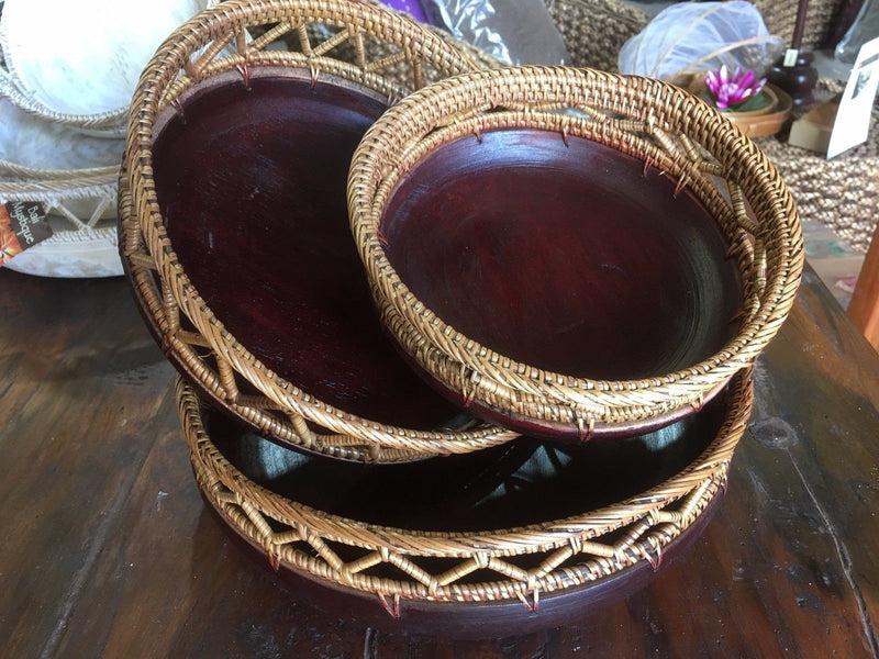 Balinese Round Timber Bowl set