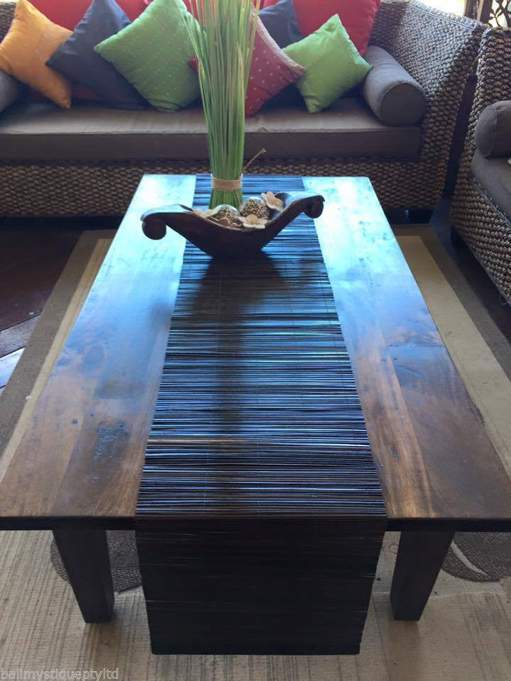Balinese Brown Bamboo Stick Table Runner