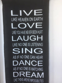 Large Balinese Live, Love Laugh Affirmation Scroll