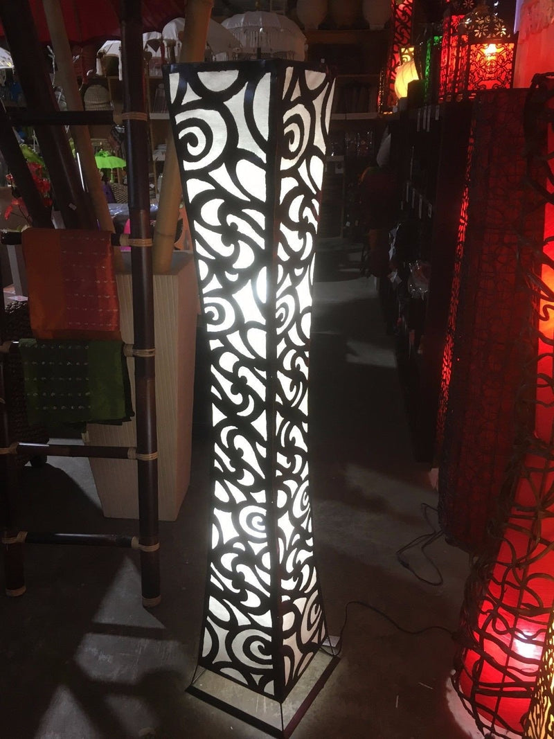Balinese Iron Silhouette Floor Lamp