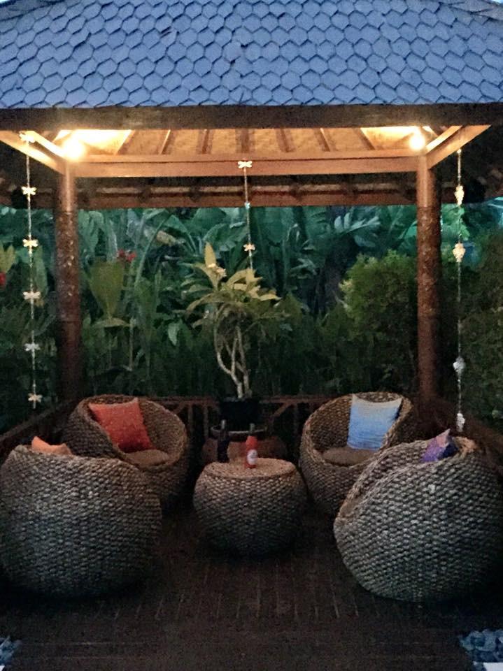 Balinese Rattan Water Hyacinth Alfresco Tub Chairs & Coffee Table Setting