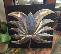 Balinese Carved Flower Wood Panels