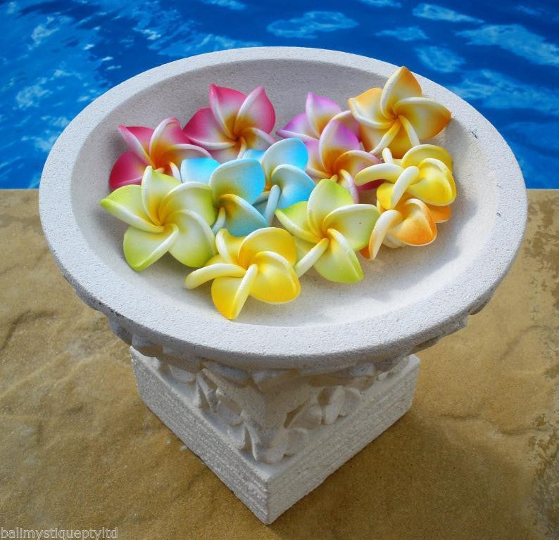 Balinese Foam Multi-Colored Frangipani Flowers 12 Pack