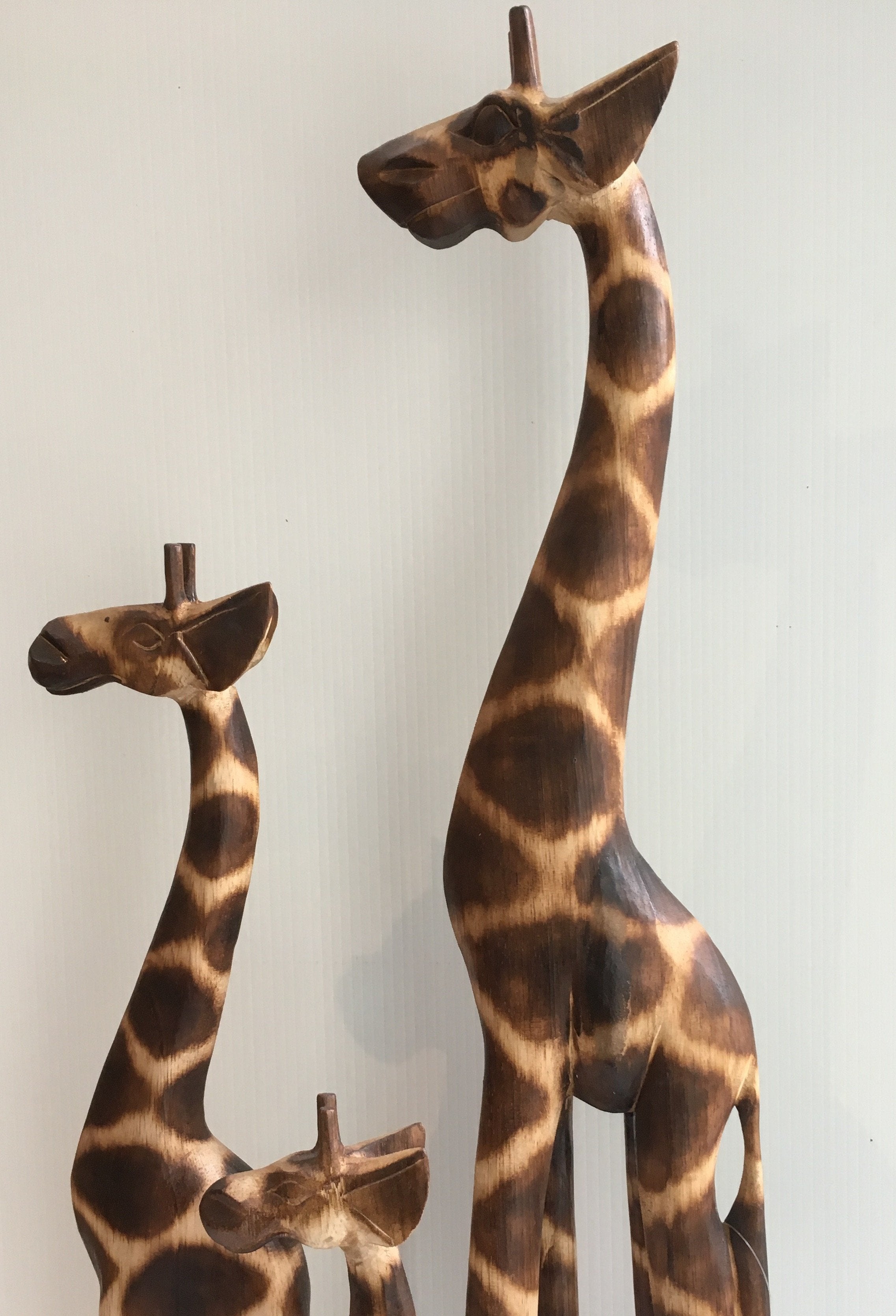 Balinese Hand Carved Timber Wooden Giraffe Statue
