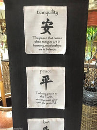 Balinese Black & White Prayer Flag or Multi Affirmation Scroll