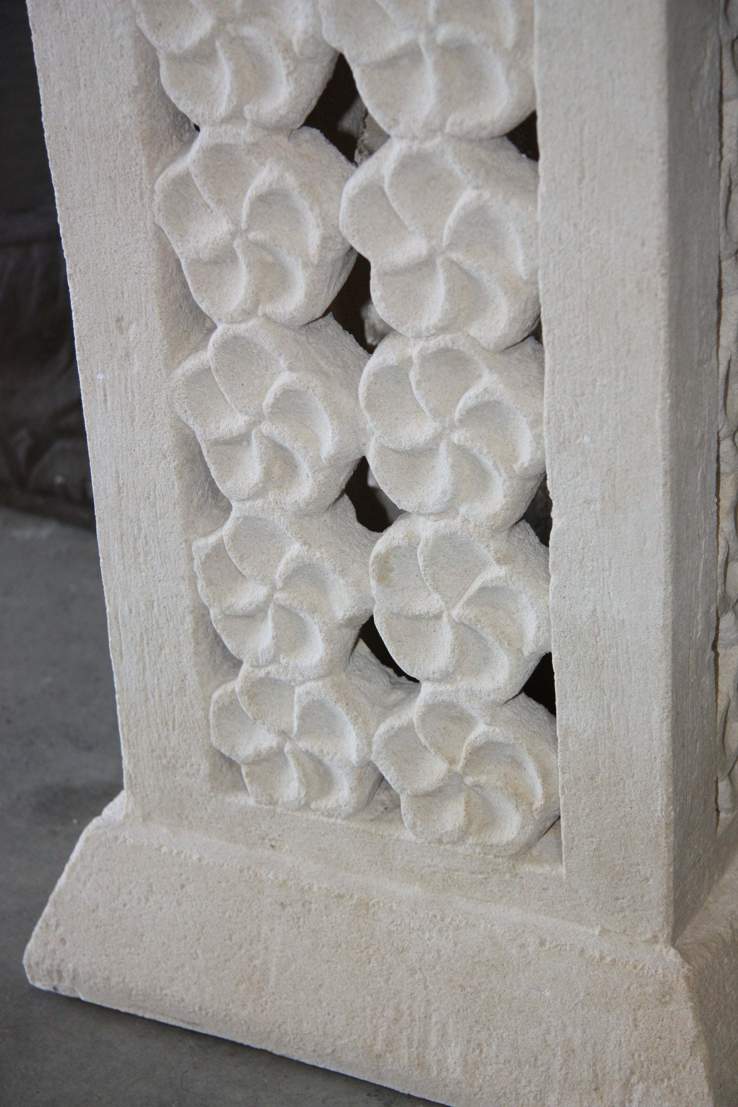 Limestone Frangipani  Pedestal / Stand