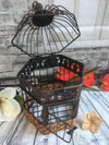 Rustic Bronze Wire Iron Bird Cage Wishing Well / Wedding Centre Piece