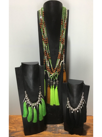 Balinese Black Timber Jewellery Necklace Display Stands